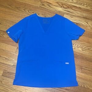 Women's Royal Blue Casma Three-Pocket Scrub Top Large